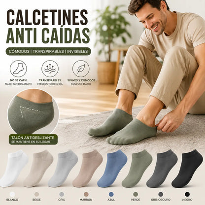【8 pares】Calcetines cortos de algodón finos, transpirables y absorbentes para hombre, ideales para el verano.