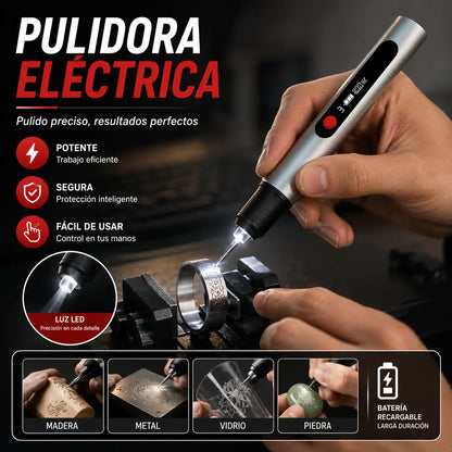 Pluma de grabado multifuncional recargable de iones de litio de larga duración para decoración de uñas y pulido eléctrico