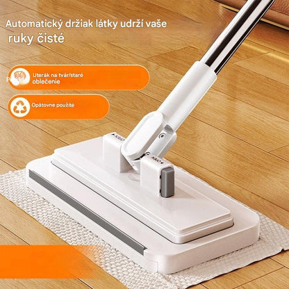 🔥【Sada 4 kusov】Multifunkčný mop s klipom na handričku, nový domáci mop bez nutnosti prania