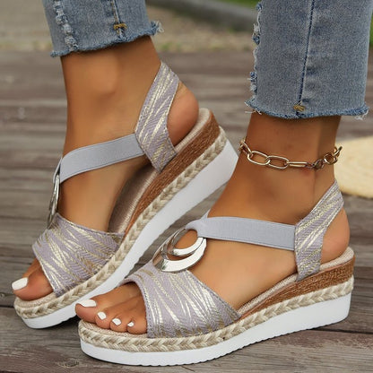 ✨👡【36-43】Nuevas sandalias de verano a la moda con tacón plano, talla grande, suela gruesa