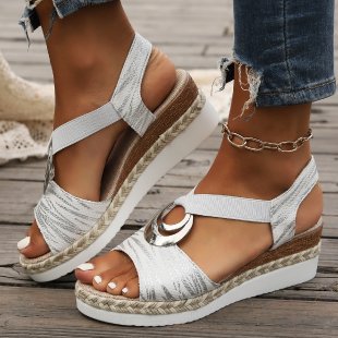 ✨👡【36-43】Nuevas sandalias de verano a la moda con tacón plano, talla grande, suela gruesa