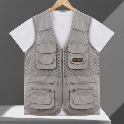 👕📢 Chaleco funcional de alta calidad con múltiples bolsillos para actividades casuales al aire libre 【XL-4XL】