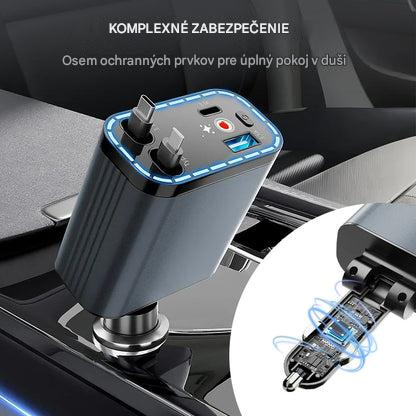 ⚡✨ Ultrarýchla nabíjačka do auta: Dva výsuvné porty USB-C s ambientným osvetlením Starlight a inteligentnou bezpečnostnou ochranou 🚗💫