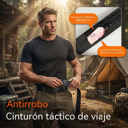 🔥【Compra 1 y llévate 1 gratis】🔥【Longitud： 130 cm】Cinturón de viaje táctico con bolsillo oculto para dinero