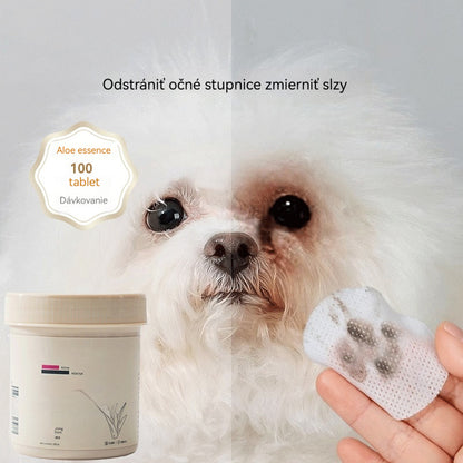 🐕🐈【Priama zľava 27 €】Čistiace utierky na slzné škvrny okolo očí domácich miláčikov 🔥Odstraňujú slzné škvrny🔥