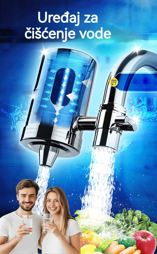 🔥【Popust 30 €】🏆Kućni filtar za vodu od nehrđajućeg čelika za slavinu, bez potrebe za instalacijom