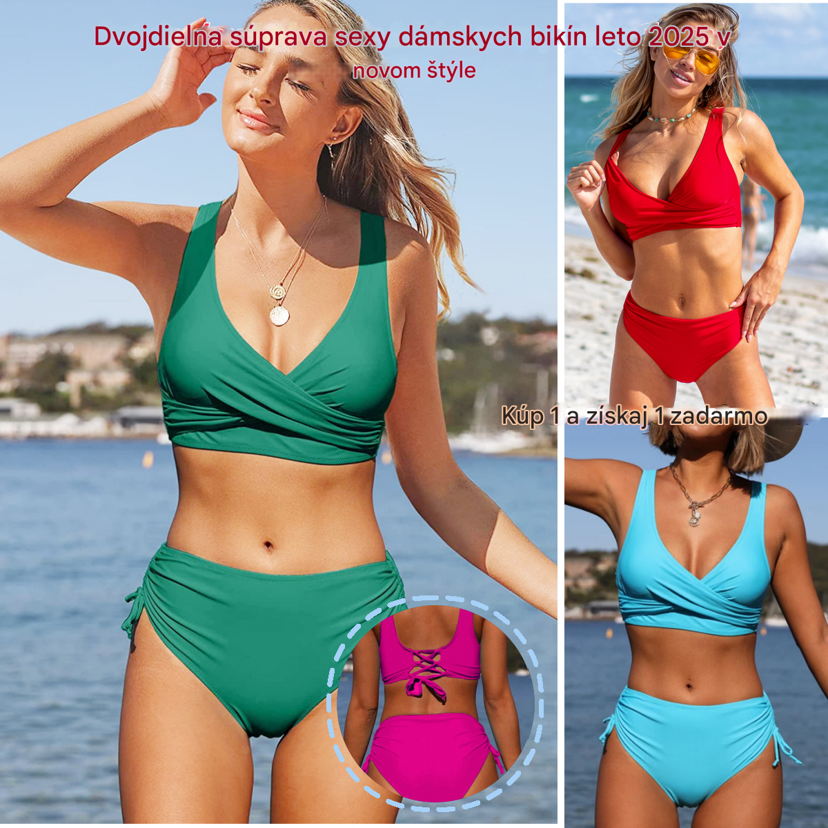 🏖️👙【Ponuka nových produktov】🌴【S-3XL】2026 dámske jednoduché jednofarebné plavky v novom letnom štýle, jednoduché, rýchloschnúce, pohodlné a priedušné bikiny.