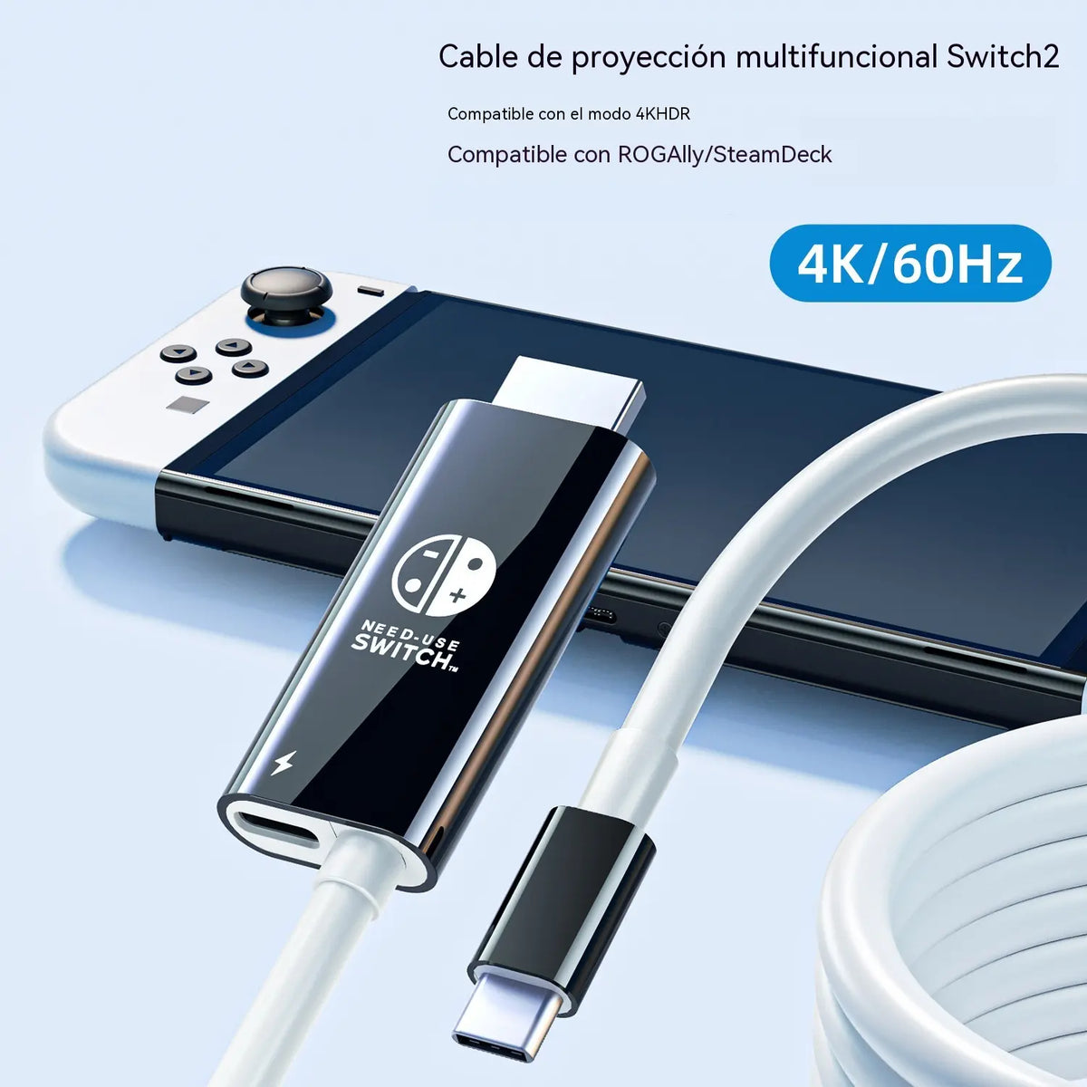 🔥 ¡50% DE DESCUENTO POR TIEMPO LIMITADO! 🔥 Cable adaptador de USB-C a HDMI para Switch