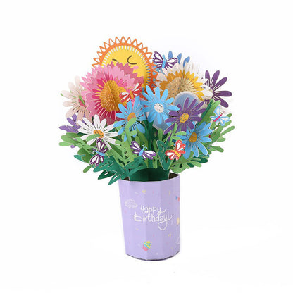 🌼【Kupte 1, získejte 1 zdarma】3D vyskakovací kytice s blahopřáním