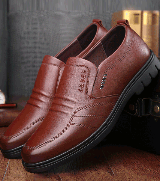 👞【39-44】Pantofi casual business pentru bărbați, din piele, 3743236 