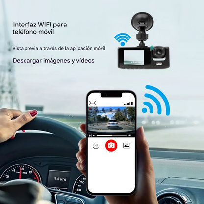 🚗 Grabación de coche en HD 1080p con cámara de visión trasera