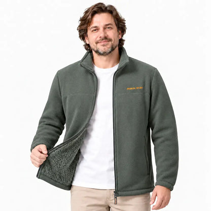 【XL-5XL】Nueva chaqueta polar para hombre para otoño e invierno: con cuello alto, cremallera, aislante, gruesa y cálida.