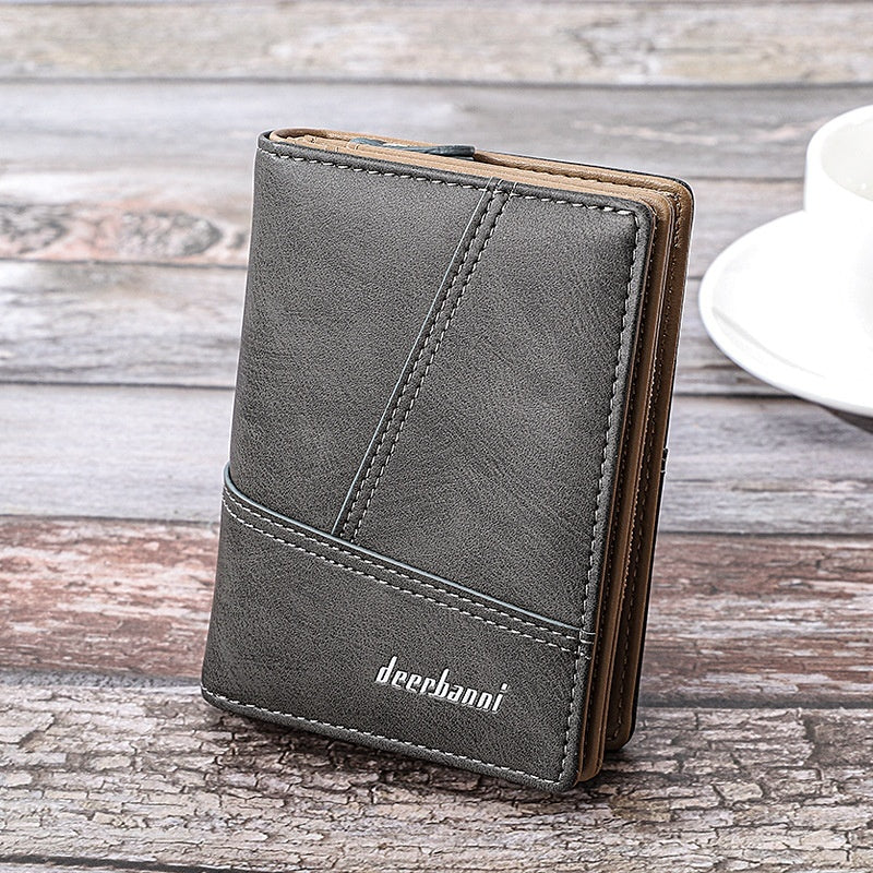 💥👛👍Cartera multiusos para hombre de piel auténtica con estilo retro.