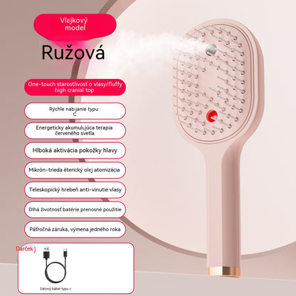💖💨Hrebeň s funkciou striekania jedným tlačidlom, ktorá účinne zabraňuje zamotávaniu vlasov.