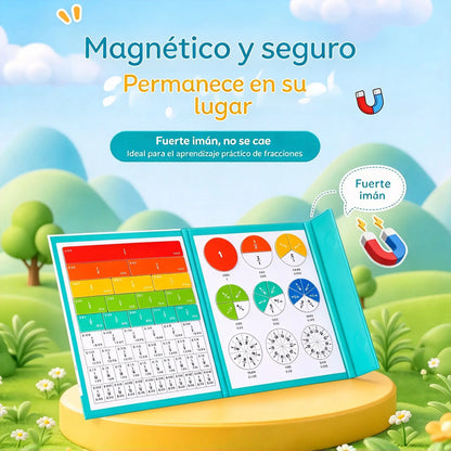 🧮 ¡Ahorra un 60%! 🎯 Libro de fracciones magnéticas: una herramienta matemática práctica, visual y reutilizable ✨