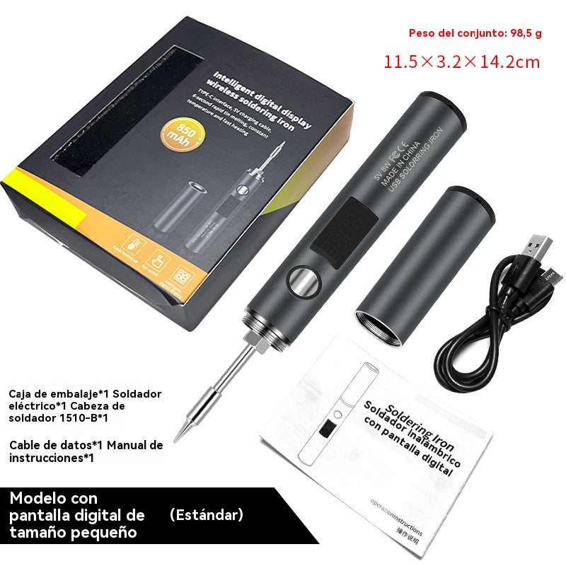 🔥🧰 Nuevo soldador inalámbrico portátil USB con pantalla digital para soldar y reparar
