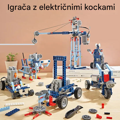 🧩【312 kosov】 Električna igrača iz kock🎢 Priljubljene električne gradbene kocke, ki jih imajo radi otroci