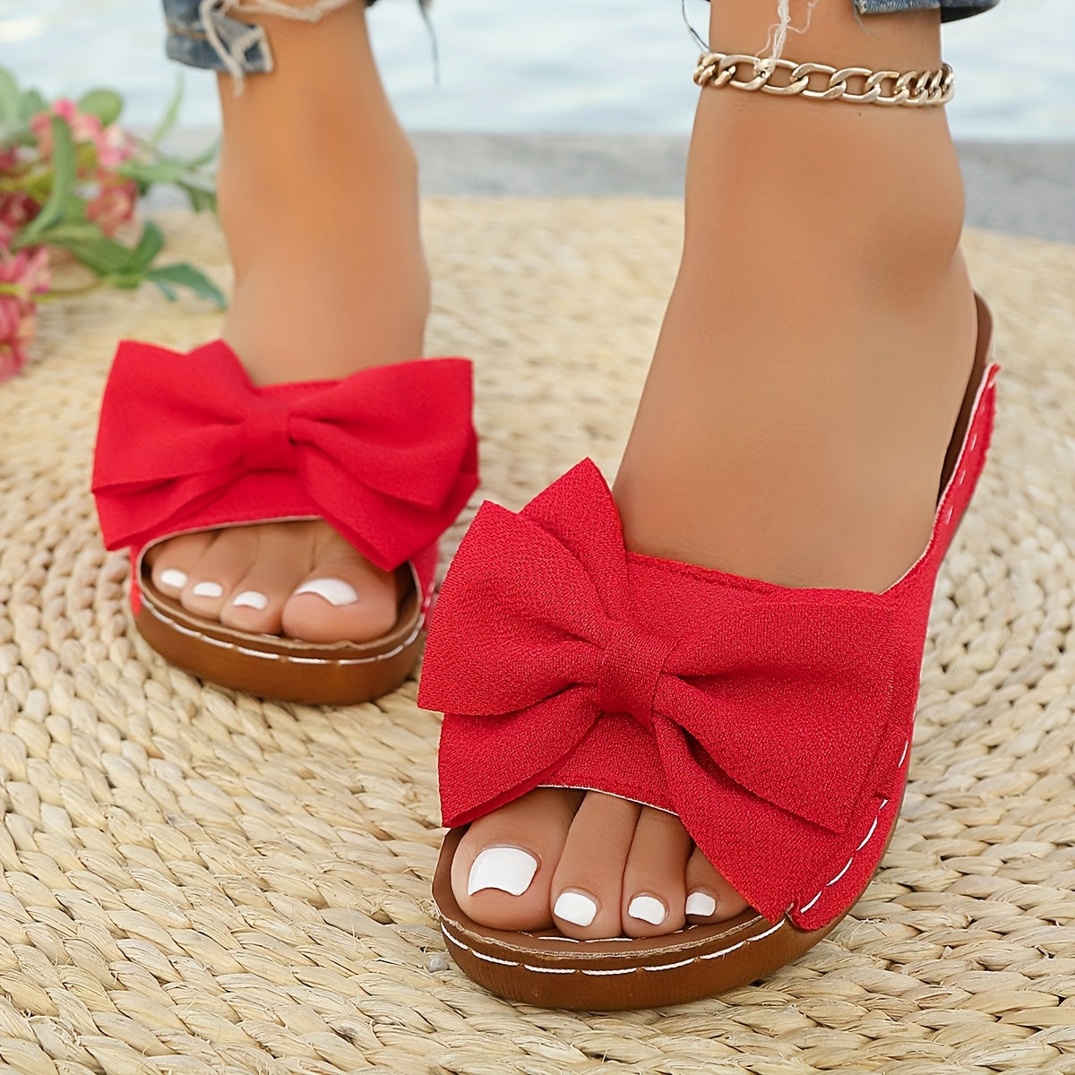 【50% отстъпка】🔥【Размери 35-43】👡Нови модерни и удобни плажни сандали с дебела подметка (дамски)