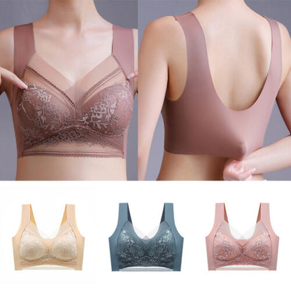 🔥🔥【Kupite 4, dobijte 4 gratis】Vruća rasprodaja👙【40-110 KG】Udoban bešavni čipkasti grudnjak
