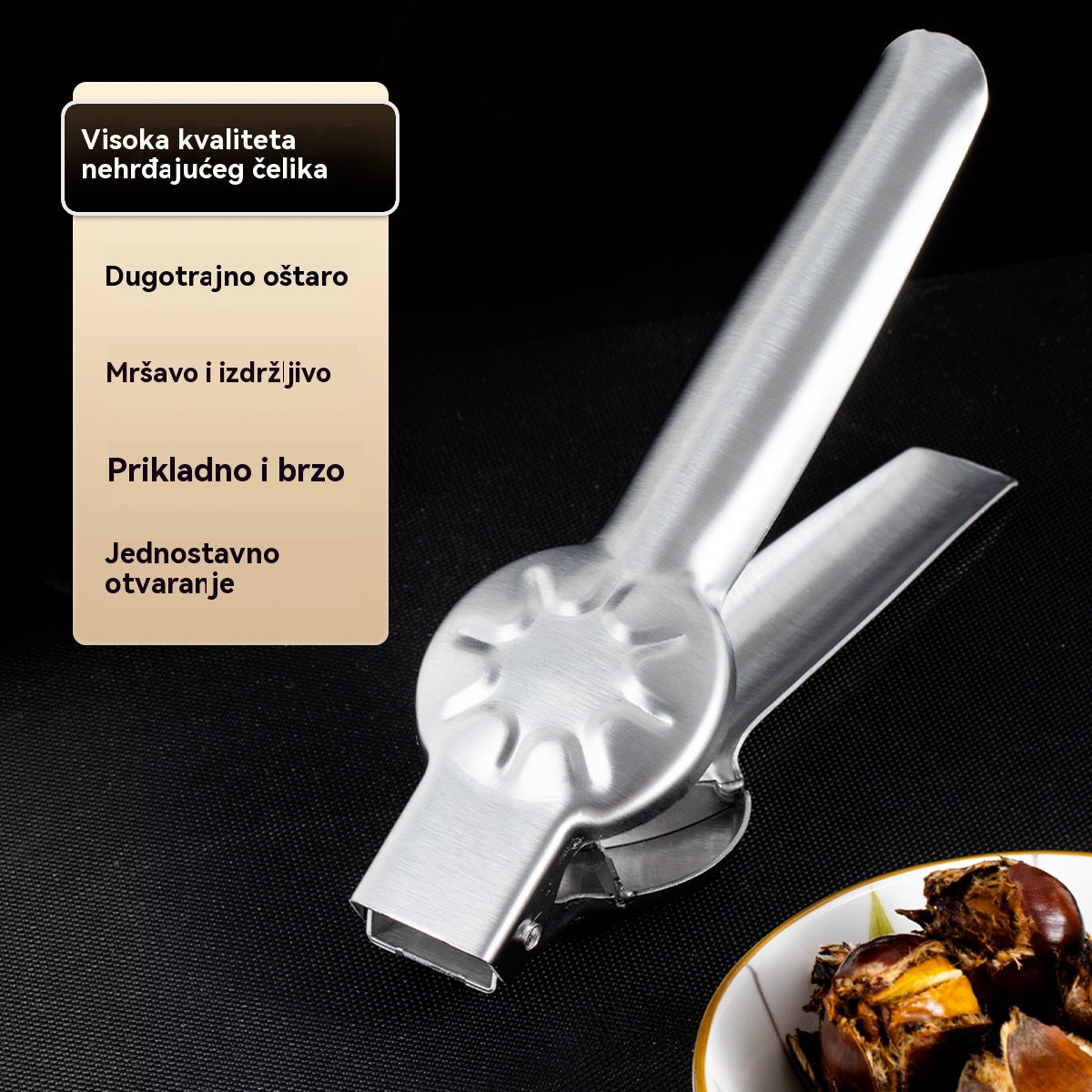 🌰[Kupite 1, dobijte 1 gratis] Kućna kopča za otvaranje kestena, lako se otvara jednim dodirom bez ozljeđivanja ruku!