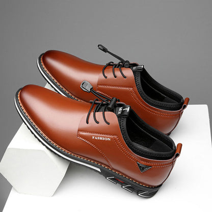 【38-48】Zapatos de piel auténtica de alta calidad para hombres maduros, que transmiten confianza y estilo, con una durabilidad de diez años.