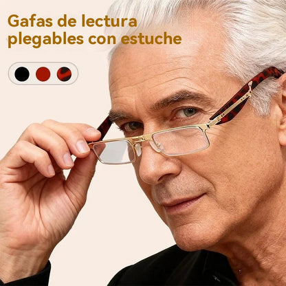 🔥【Compra 1 y llévate 1 gratis】Gafas de lectura plegables con protección contra la luz azul y estuche
