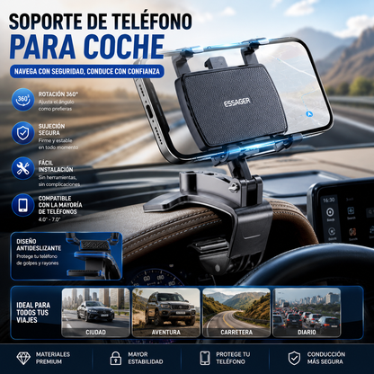 【Compre uno y llévese otro gratis】Soporte para teléfono móvil giratorio de 360° para coche