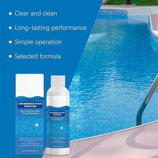 💧【3 piezas 32 euros】Líquido purificador para piscinas: ¡Agua cristalina, sin complicaciones! ✨ Dile adiós al agua verde y a los químicos agresivos: solo agua pura y fresca en cada baño. 🏊‍♂️💙