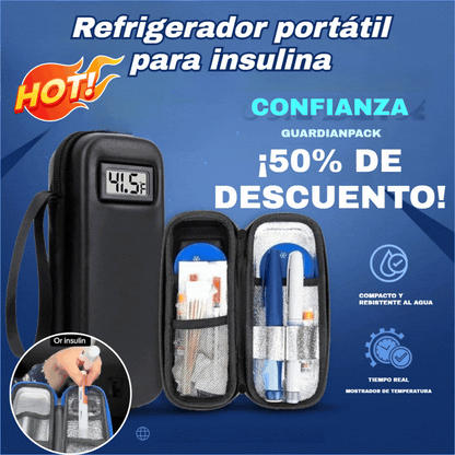 Estuche de viaje para enfriar insulina con pantalla de temperatura