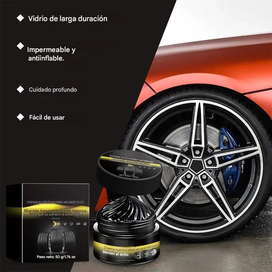 Compra 2 y llévate 2 gratis✨ Cera de alta calidad para limpiar y pulir llantas 🚗  Brillo negro intenso, protección duradera
