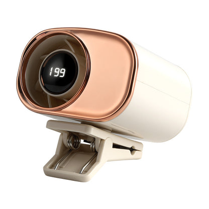 🔥 Ventilador Portátil con Clip Integrado para Cinturón 🏃‍♂️ Ventilador Manos Libres USB con 199 Niveles y Pantalla LED ⚡
