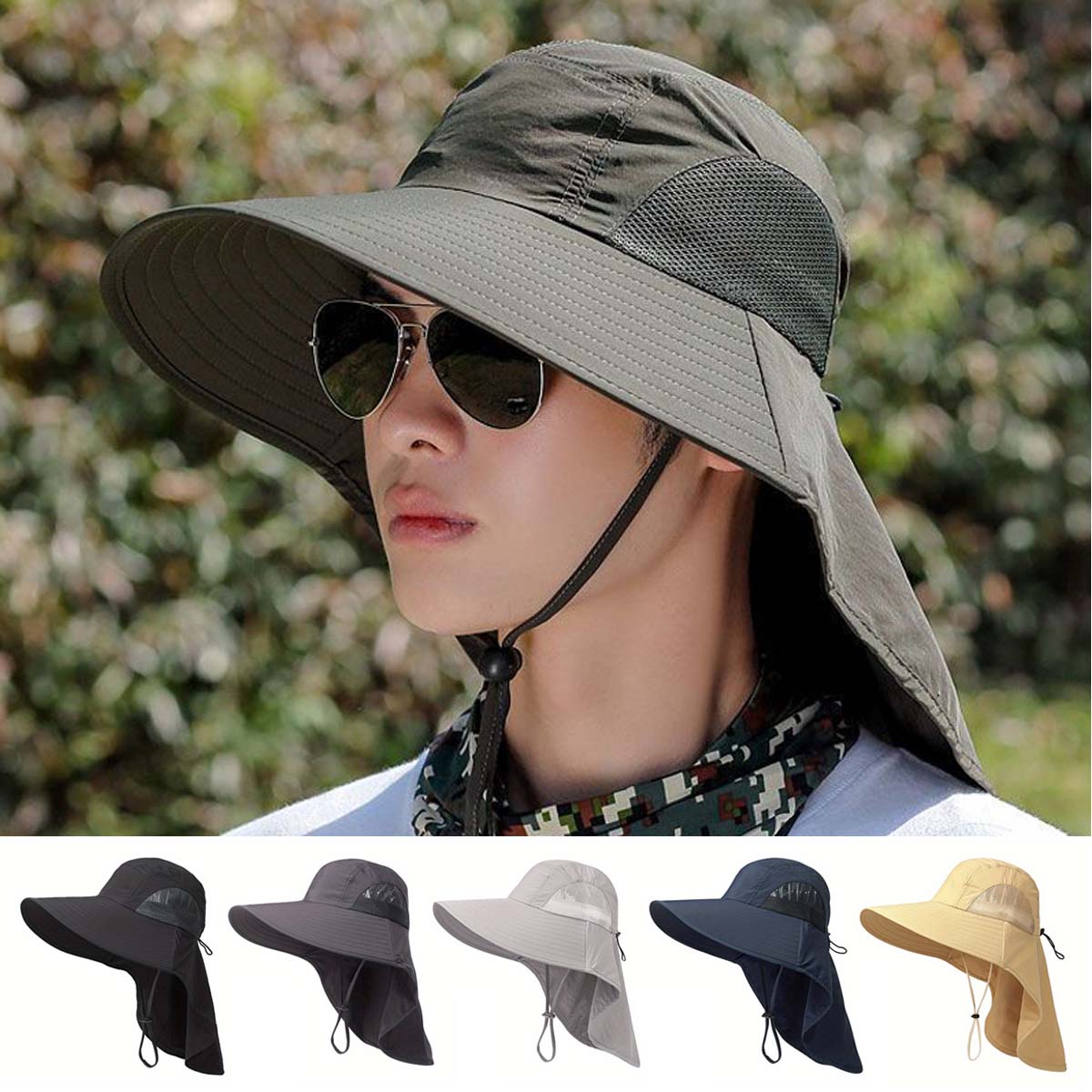 🔥【Compre 1 y obtenga 1 gratis】Sombrero protector universal para pesca al aire libre