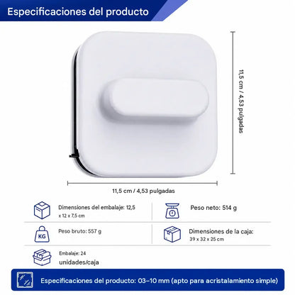 1 unidad, 30 euros ⚡ Limpiacristales magnético: área de limpieza un 30 % mayor. Esponjas de limpieza dobles + espátula: ¡resultados perfectos de una sola pasada! 🧊🌀