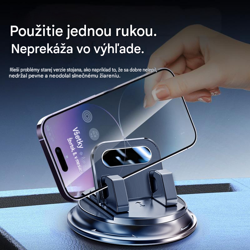 🎯 50% ZĽAVA NA VŠETKO! Otočný držiak na telefón – bezpečné upevnenie na palubnú dosku, guma s vysokou priľnavosťou 🧭🔄 【Zaručená kvalita】