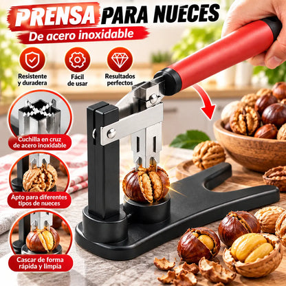 🥜💪Cascanueces con mango – fabricado en acero inoxidable, listo para usar