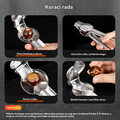 🌰[Kupite 1, dobijte 1 gratis] Kućna kopča za otvaranje kestena, lako se otvara jednim dodirom bez ozljeđivanja ruku!