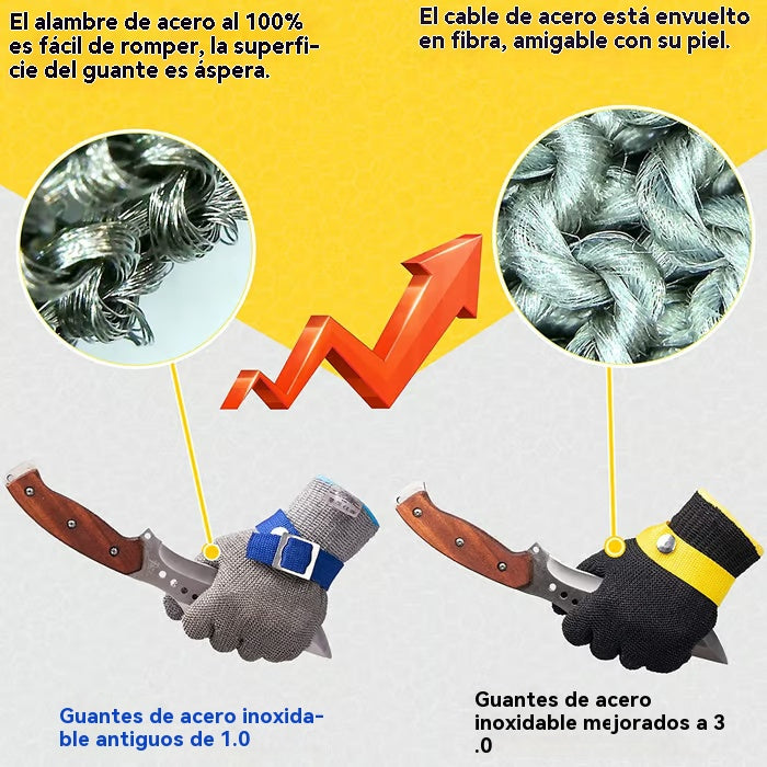 🔥【Compra 1, llévate 1 gratis】Guante de acero inoxidable con alambre de metal, resistente a arañazos y al desgaste.