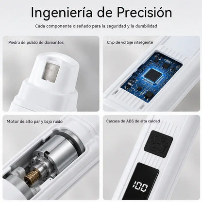 🔥【El segundo artículo a mitad de precio.】🐱🐶 Lima eléctrica de uñas para mascotas con indicador LED de potencia