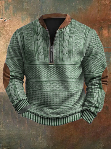 【S-5XL】 Pánska polopriehľadná mikina na zips s novou jesennou a zimnou potlačou 3855349