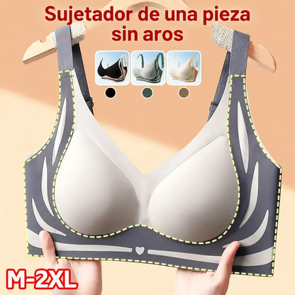 🥰 49% de descuento【Pack de 3】Sujetador femenino sin aros, diseño de una pieza ❤️【40-85 kg】