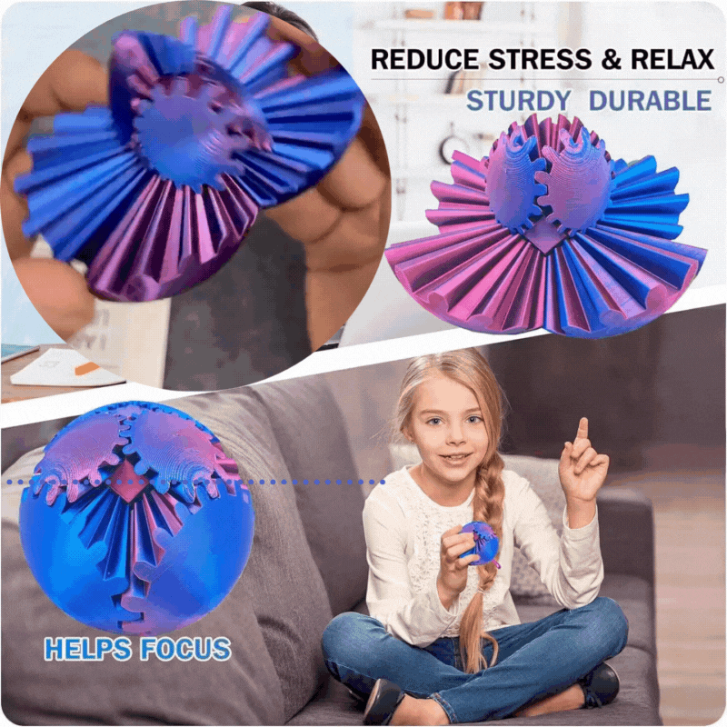 🎁 Maravilla giratoria Steampunk - fidget (gearball)