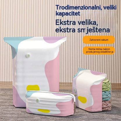 🧳【Ojačani set od 5 dijelova】💨 Samokompresirajuće vakuumske vrećice za pohranu, za višekratnu upotrebu