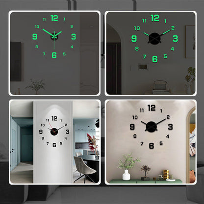 Juego de reloj de pared acrílico luminoso 3D para armar