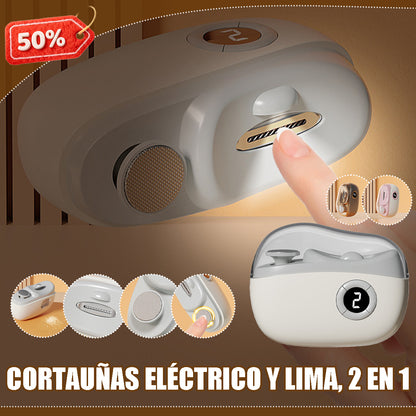 ✂️💅🔥¡Oferta por tiempo limitado!🔥 Lima de uñas eléctrica multifuncional, cortauñas eléctrico con protección antipellizcos