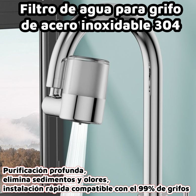 💧【Kupite 1, dobijte 1 gratis】✨ Filter za vodu za slavinu od nehrđajućeg čelika 304 | Dubinsko pročišćavanje, uklanja sediment i mirise, brza ugradnja, kompatibilan s 99% slavina 🚰