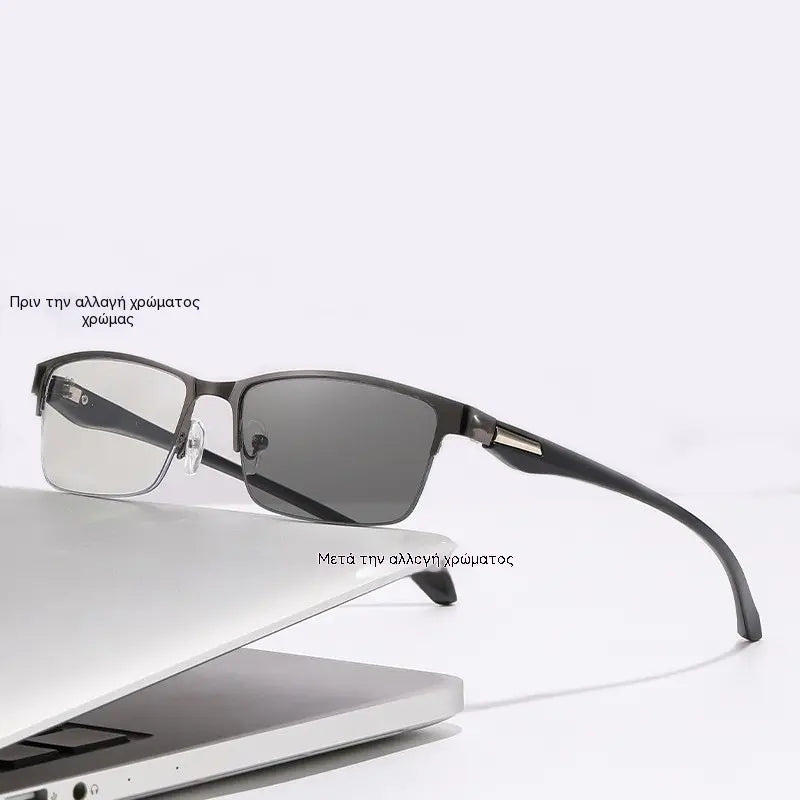 👓Nuevas gafas de lectura semi al aire para personas de mediana edad y mayores, con funciones de zoom, multifocales, fotosensibles, fotocromáticas y de bloqueo de luz azul.