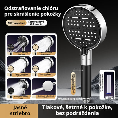 💦🚿 2025 Úplne Nová Inovácia: Vysokotlaková Sprchová Hlavica so 6 Nastaveniami pre Kúpeľňový Ohrievač Vody