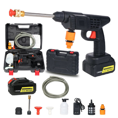 ✔️【30% POPUSTA】(baterija + punjač uključeni)Električni visokotlačni vodeni pištolj za pranje automobila