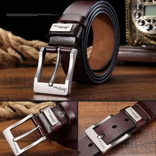 🔥【Compra uno y llévate otro gratis】Cinturón de cuero de alta calidad para hombre, estilo retro, para vaqueros