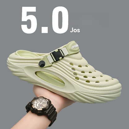 🏖️👟 Pantuflas de verano para hombre, Tallas 36-45. Suela Suave y Transpirable, Tira Trasera Abatible (Doble Uso)